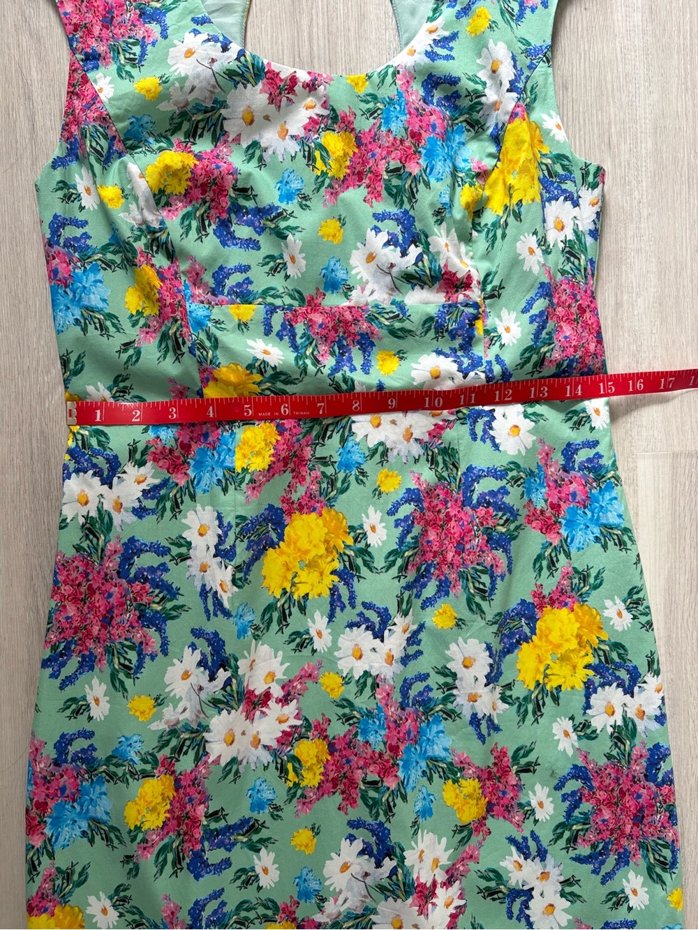 NWOT J. Peterman Modern Vintage Mint Floral Sheath Dress Size 8 Garden Party - Picture 11 of 14